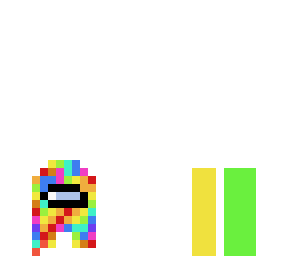 Rainbow Among Us Skin (By me) | Minecraft Skin