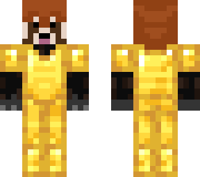 red panda with golden armor