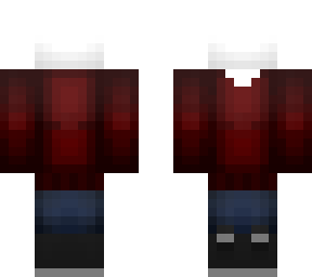 red sweater base outfit