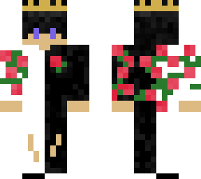 black and white with crown and rose v2