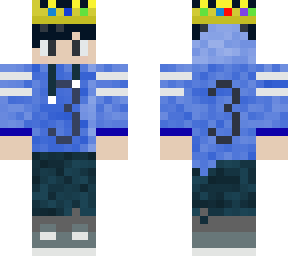 blue & grey (with techno crown)