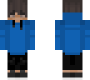 blue hoodie
