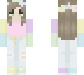 color block with flower crown