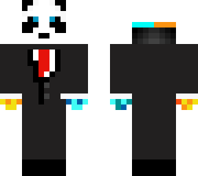 cool panda in a suit