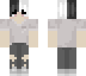 cute black/white haired nonbinary