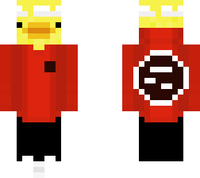 duck with a red hoodie