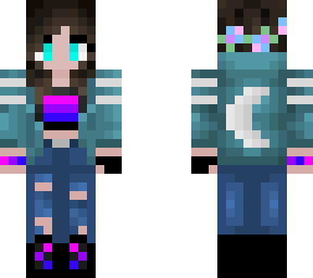 ellie's bi pride skin (w/ flower crown)