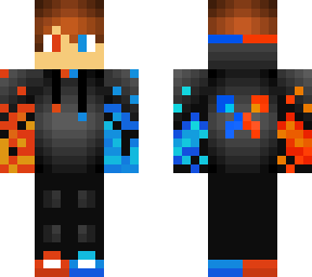 fire and water gamer boy