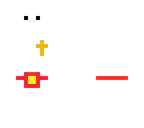 ghost with cross