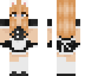 ginger girl in maid outfit