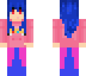 girl in a techoblade hood (long hair, royal)