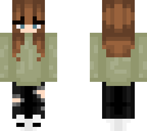 girl with green sweater