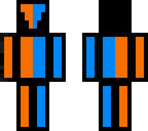 half blue half orange