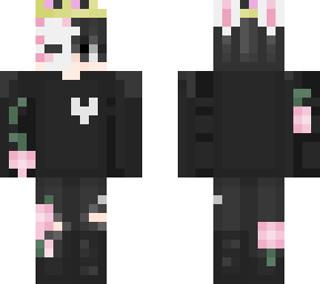 kitsune bunny boy with crown
