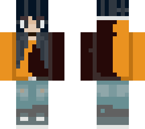 orange and black with long jeans (fix)