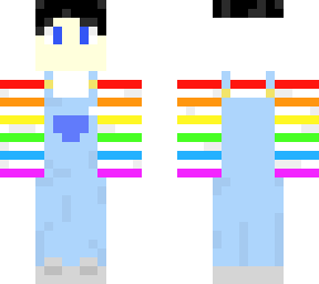 overalls with rainbow hoodie