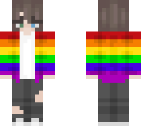 person in pride jacket