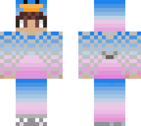 pink blue fade / grey