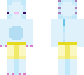 axolotl w yellow swimming shorts!