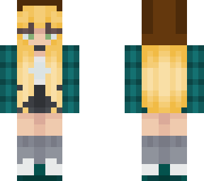 blonde flannel girl