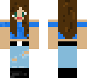 blue flower girl