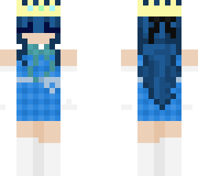 blue girl with crown