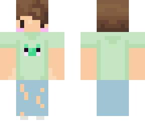 cute frog boy with ripped jeans