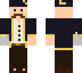 cyborg pirate with a mustache