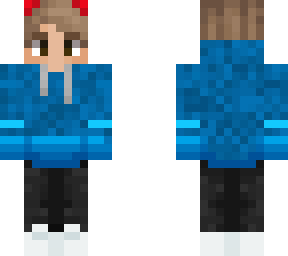 devil boy blue hoodie