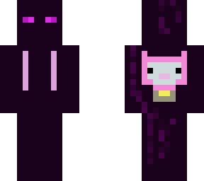 enderman with a axolotl backpack