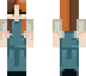 feminine medium split dye hair overalls