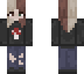 girl skin with mushroom sweater