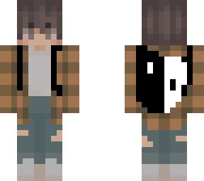 high school boi with yin yang backpack