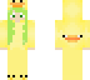 person w/ long green hair in skeppys famous duck costume!!!!!!!!!!