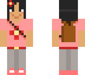 pink and red flower shirt (different eyes)