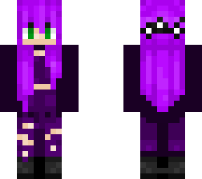 purple haired girl