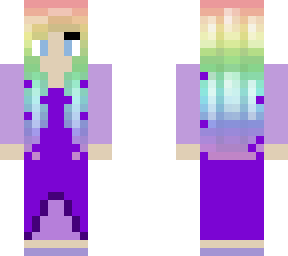 rainbow hair with dragon ears