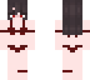 shy bikini girl