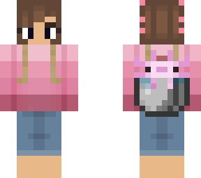 axolotl girl (with axolotl bucket backpack)