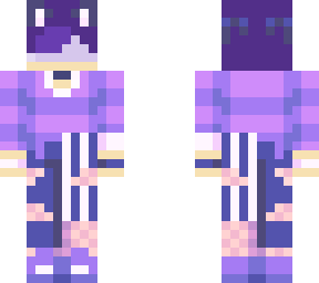 blind purple kitty cat