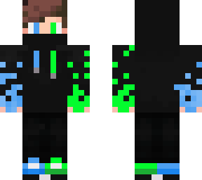 blue and lime skin