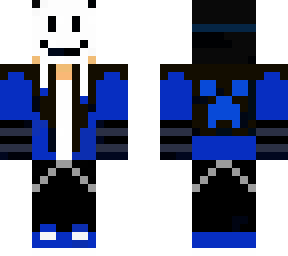 blue creeper hoodie with mask