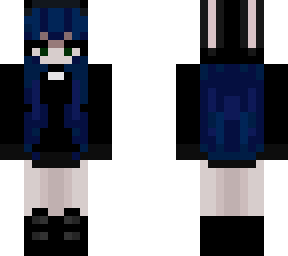 blue hair bunny girl