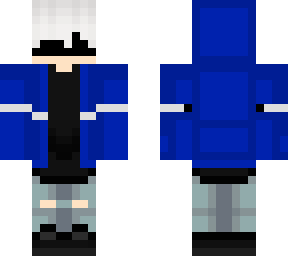 blue hoodie boy