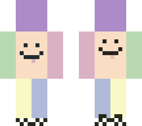 colour block dude with a face