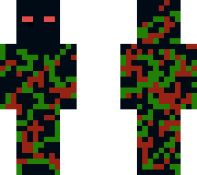 corrupted green and red demon with all black base.