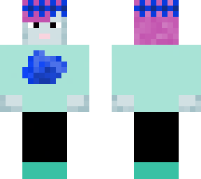 cyan axolotl inspired skin w/ coral flower crown