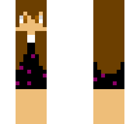 girl in a black and purple dress