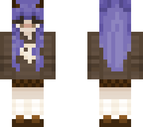girl purple hair sweater