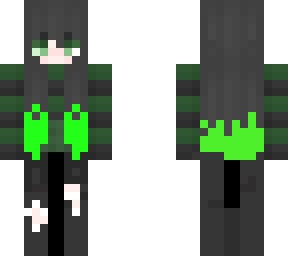 long hair lime green wolf girl
